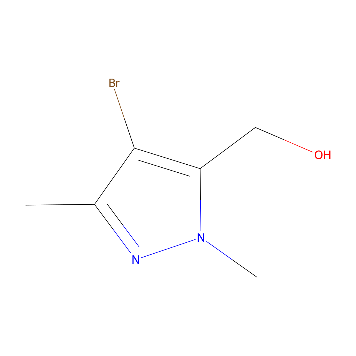 (4-bromo-1,3-dimethyl-1H-pyrazol-5-yl)methanol molecular structure, CAS 1374868-77-5
