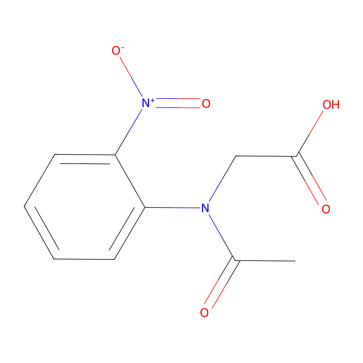 2-[N-(2-nitrophenyl)acetamido]acetic acid molecular structure, CAS 1374882-46-8