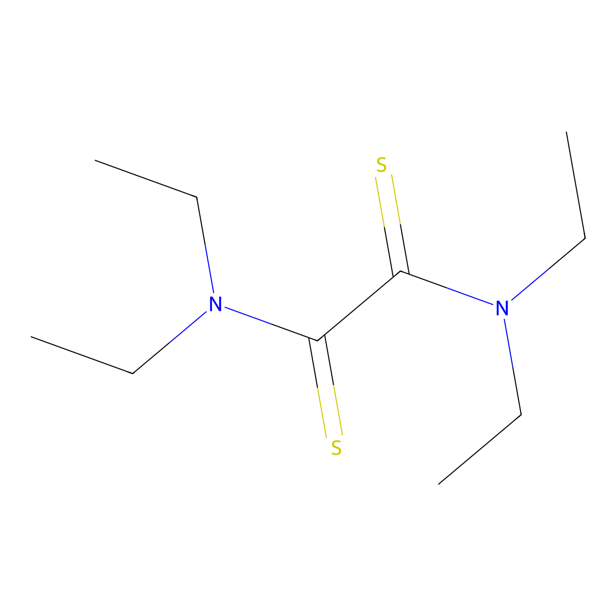N1,N1,N2,N2-Tetraethylethanedithioamide molecular structure, CAS 13749-59-2