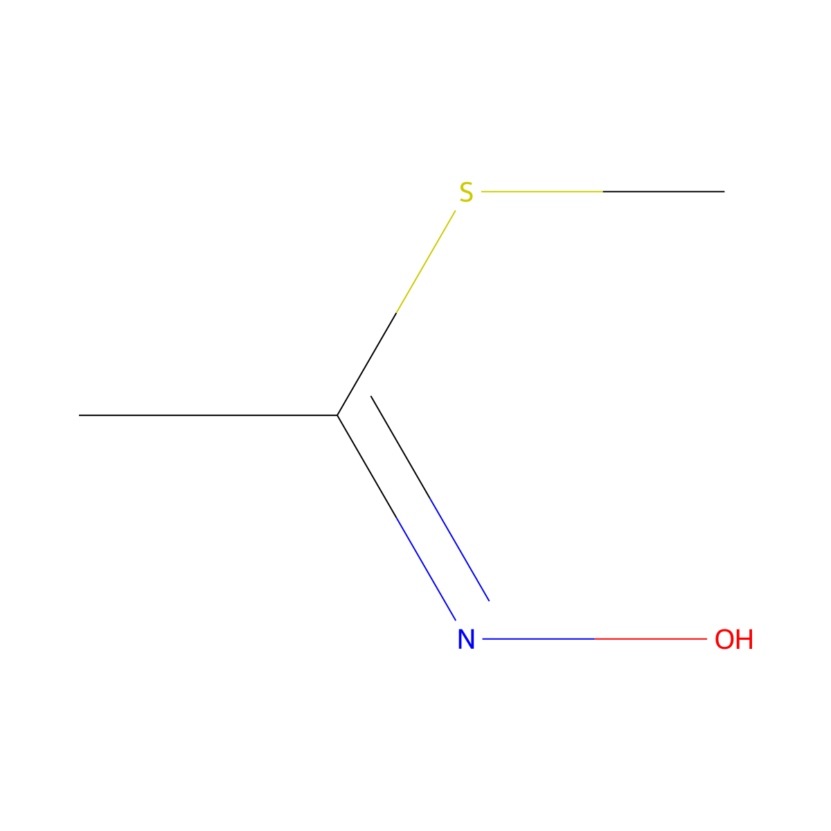 Methomyl oxime molecular structure, CAS 13749-94-5