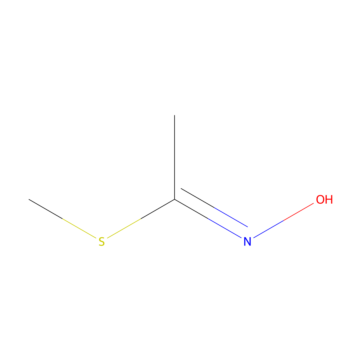 Methomyl oxime molecular structure, CAS 13749-94-5
