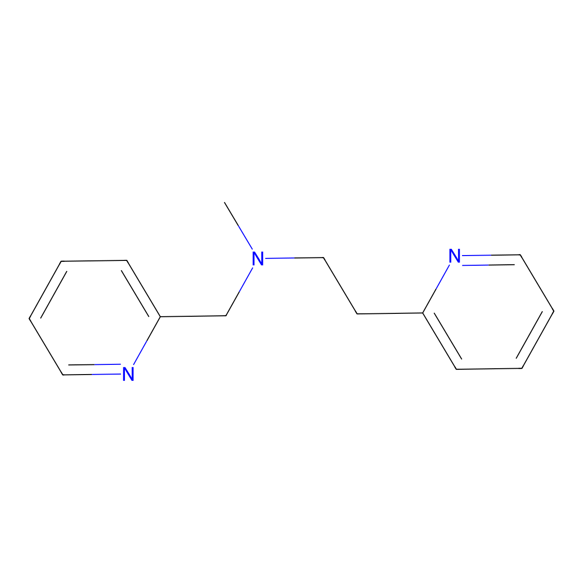 2-Pyridineethanamine, N-methyl-N-(2-pyridinylmethyl)- molecular structure, CAS 137495-65-9