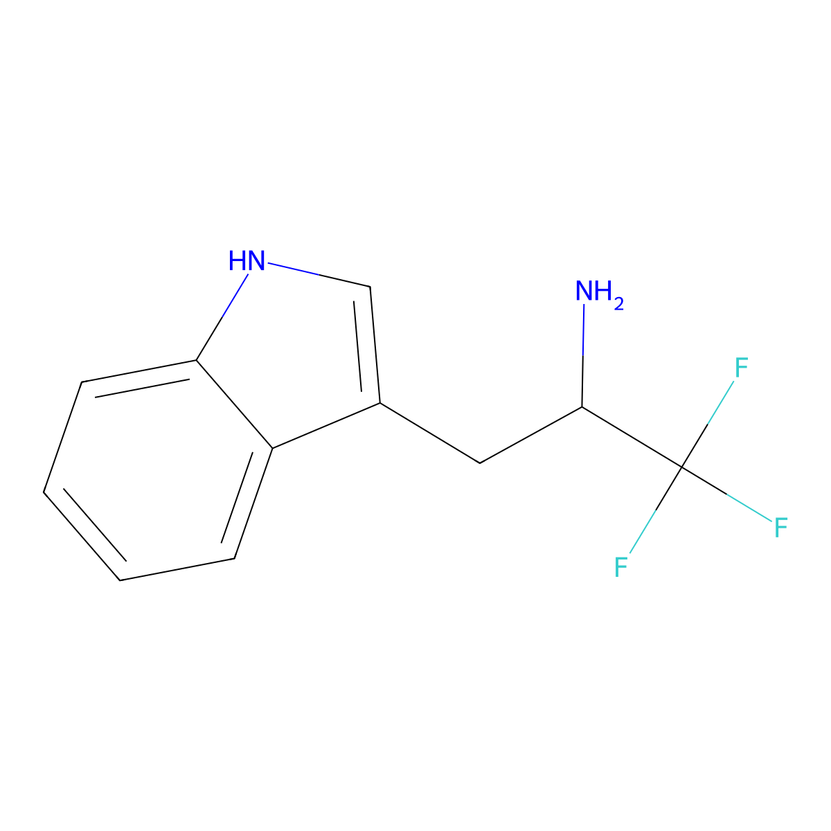 1,1,1-trifluoro-3-(1H-indol-3-yl)propan-2-amine molecular structure, CAS 137496-38-9