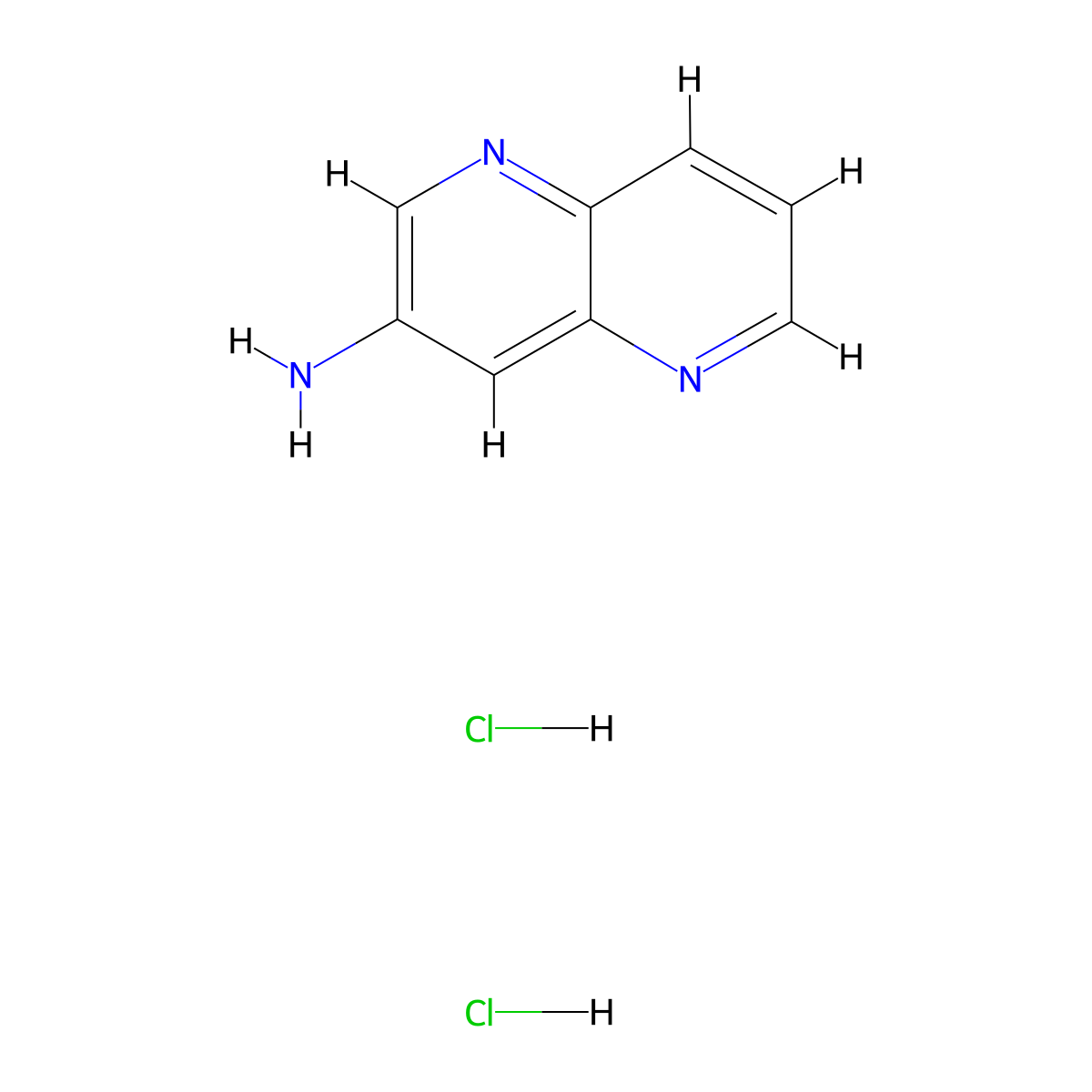 1,5-Naphthyridin-3-amine dihydrochloride molecular structure, CAS 1374970-91-8