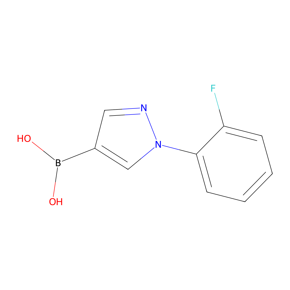 1-(2-Fluorophenyl)-1h-pyrazole-4-boronic acid molecular structure, CAS 1374984-33-4