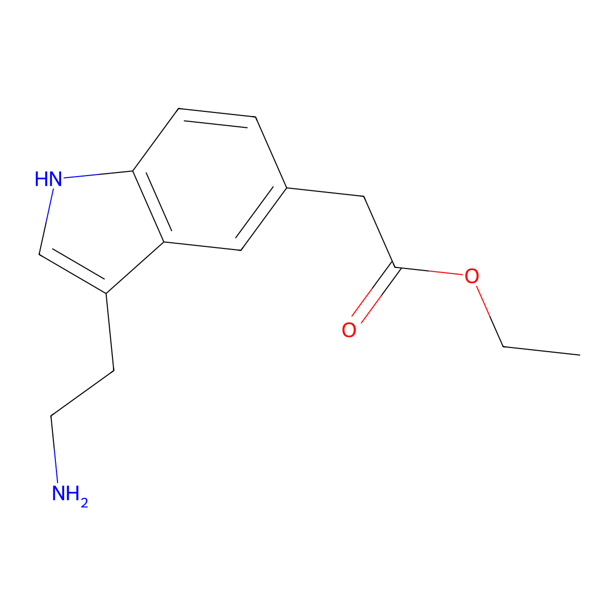 [3-(2-Amino-ethyl)-1H-indol-5-yl]-acetic acid ethyl ester molecular structure, CAS 137499-22-0