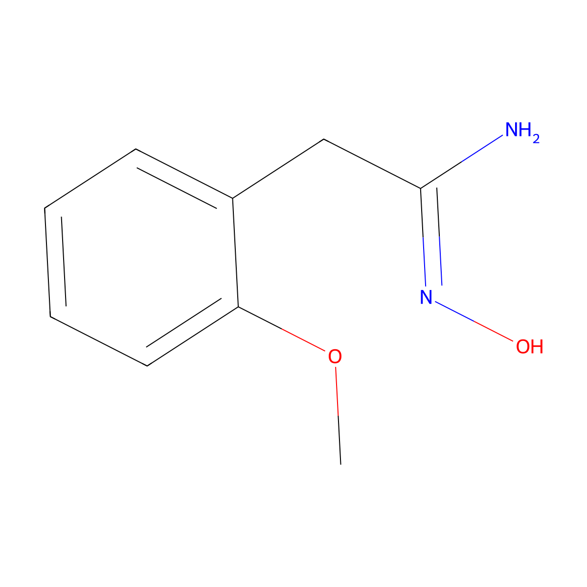 Benzeneethanimidamide, N-hydroxy-2-methoxy- molecular structure, CAS 137499-39-9