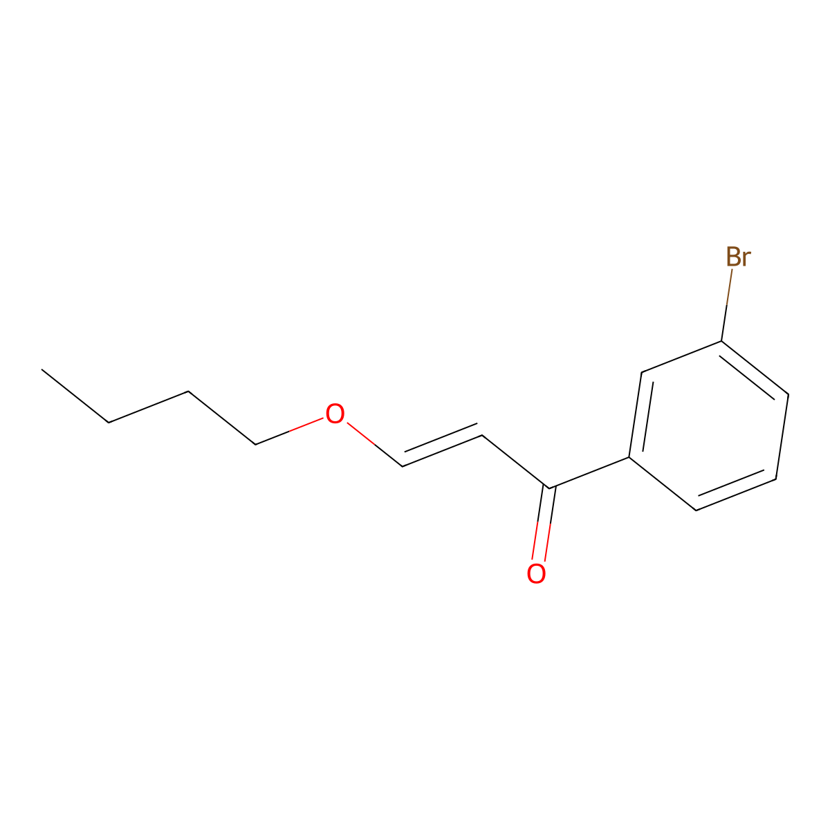 (E)-1-(3-bromophenyl)-3-butoxyprop-2-en-1-one molecular structure, CAS 1375008-15-3