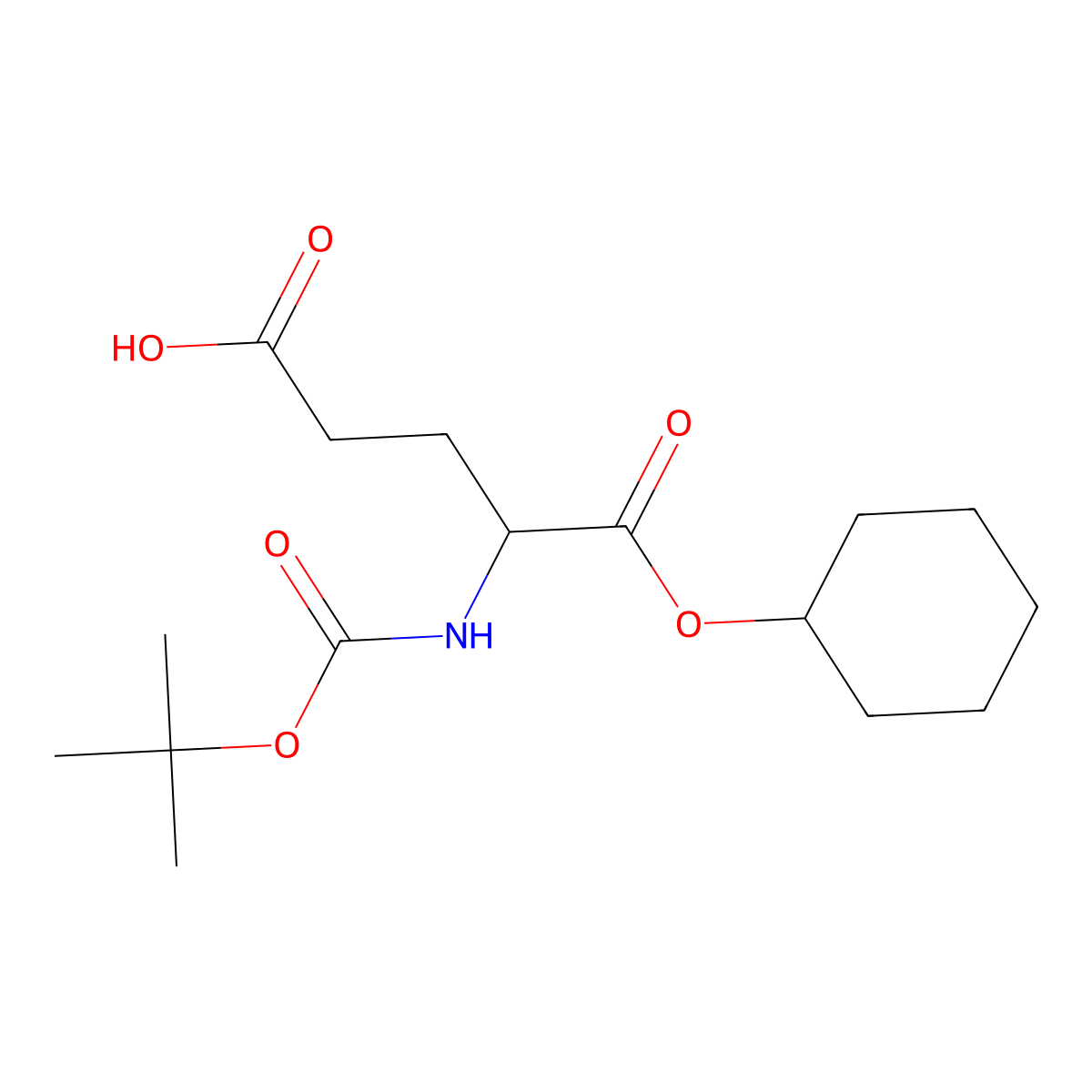 Boc-glu-ochex molecular structure, CAS 137506-13-9