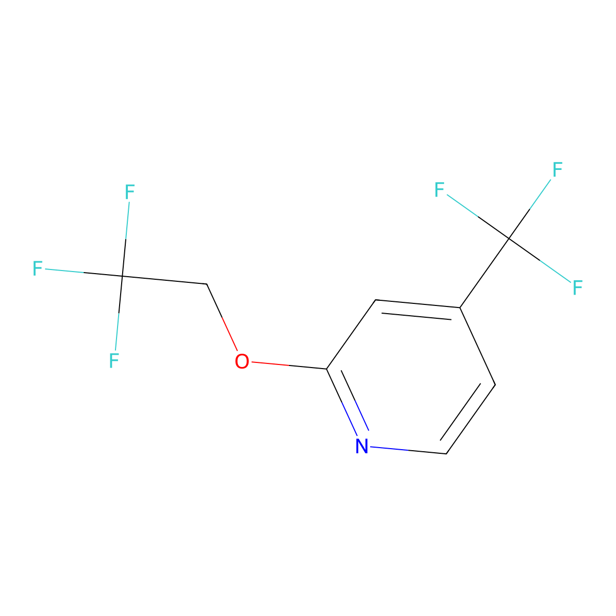 2-(2,2,2-Trifluoroethoxy)-4-(trifluoromethyl)pyridine molecular structure, CAS 137506-69-5