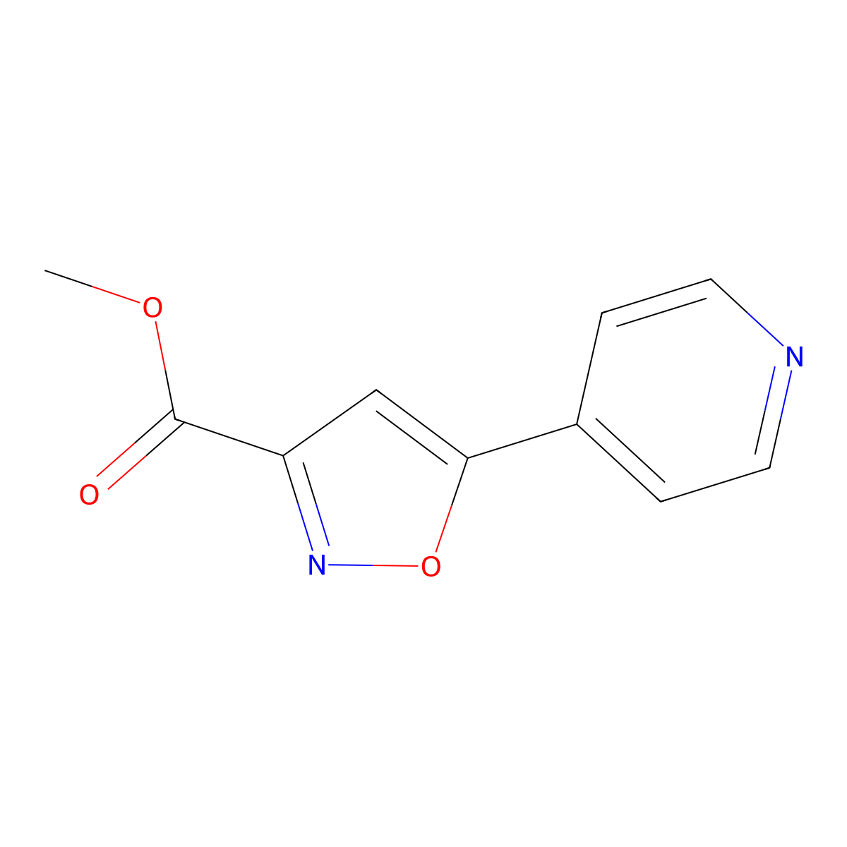 Methyl 5-(4-Pyridyl)isoxazole-3-carboxylate molecular structure, CAS 1375064-44-0