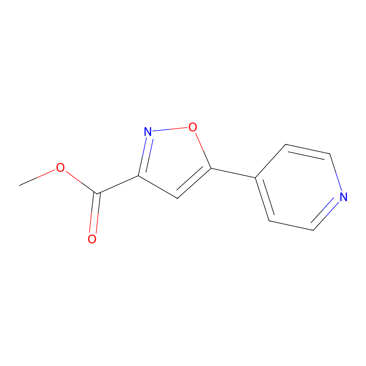 Methyl 5-(4-Pyridyl)isoxazole-3-carboxylate molecular structure, CAS 1375064-44-0