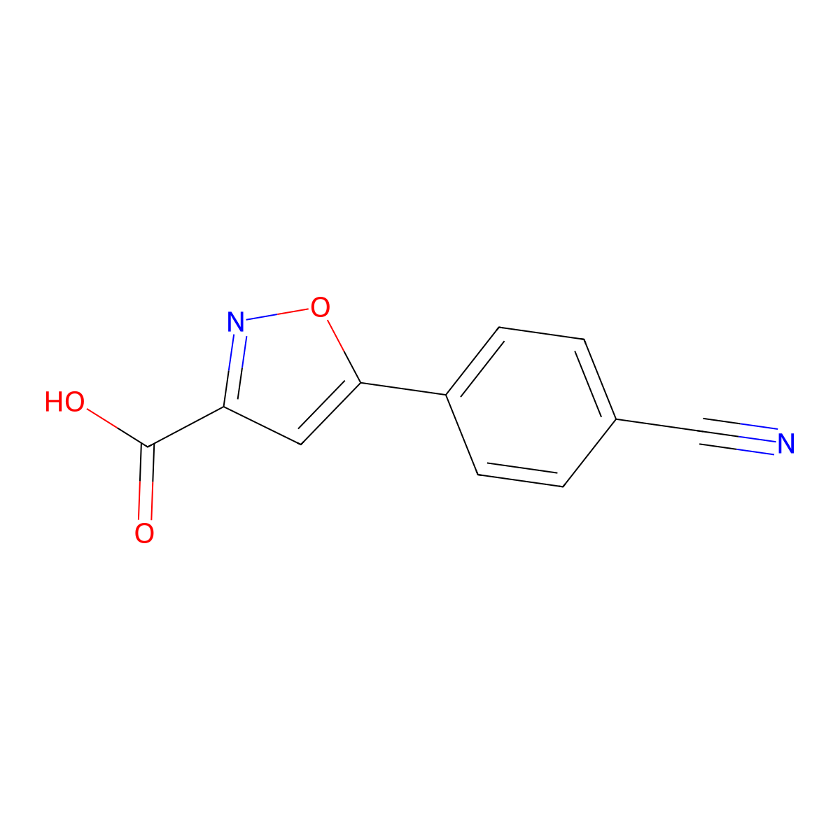 5-(4-Cyanophenyl)isoxazole-3-carboxylic Acid molecular structure, CAS 1375064-45-1