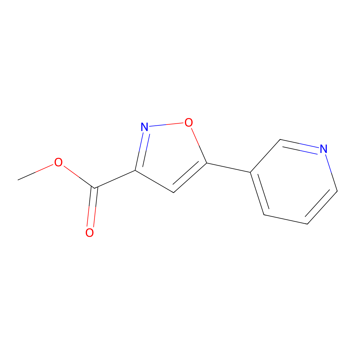 Methyl 5-(3-Pyridyl)isoxazole-3-carboxylate molecular structure, CAS 1375064-46-2