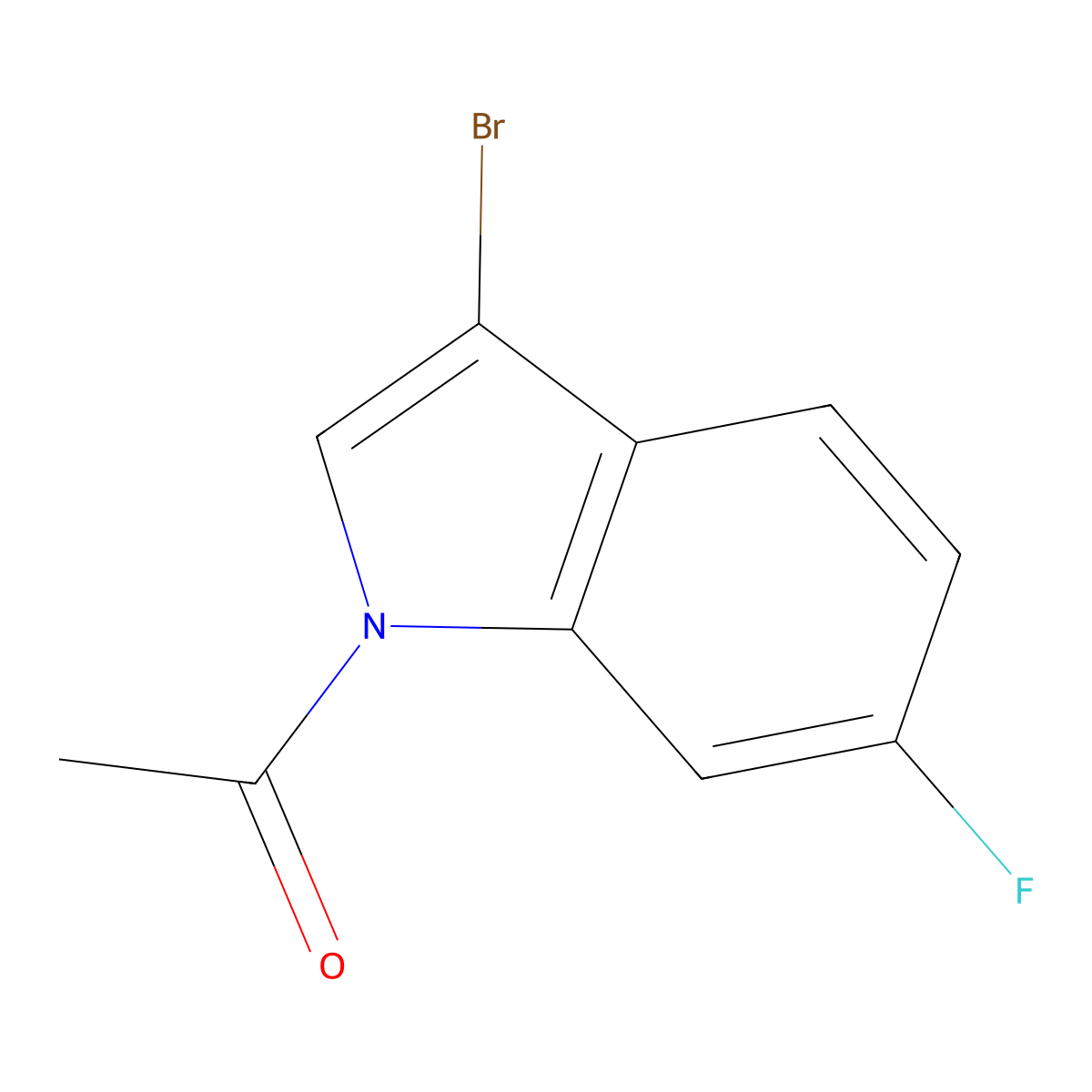1-Acetyl-3-bromo-6-fluoroindole molecular structure, CAS 1375064-49-5