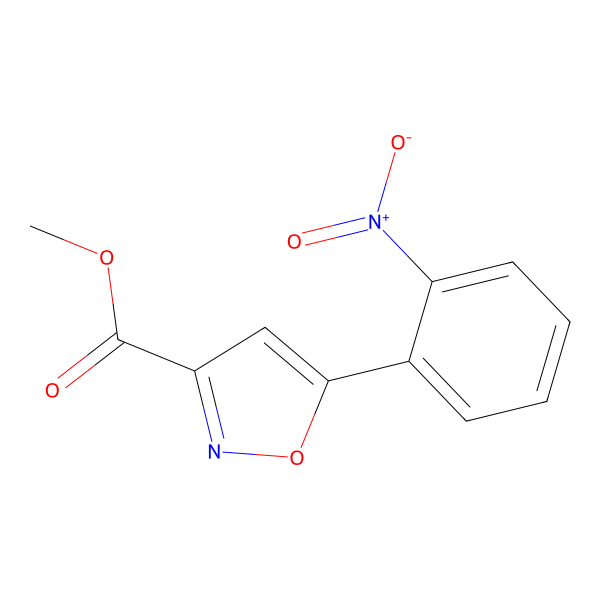 Methyl 5-(2-Nitrophenyl)isoxazole-3-carboxylate molecular structure, CAS 1375064-51-9