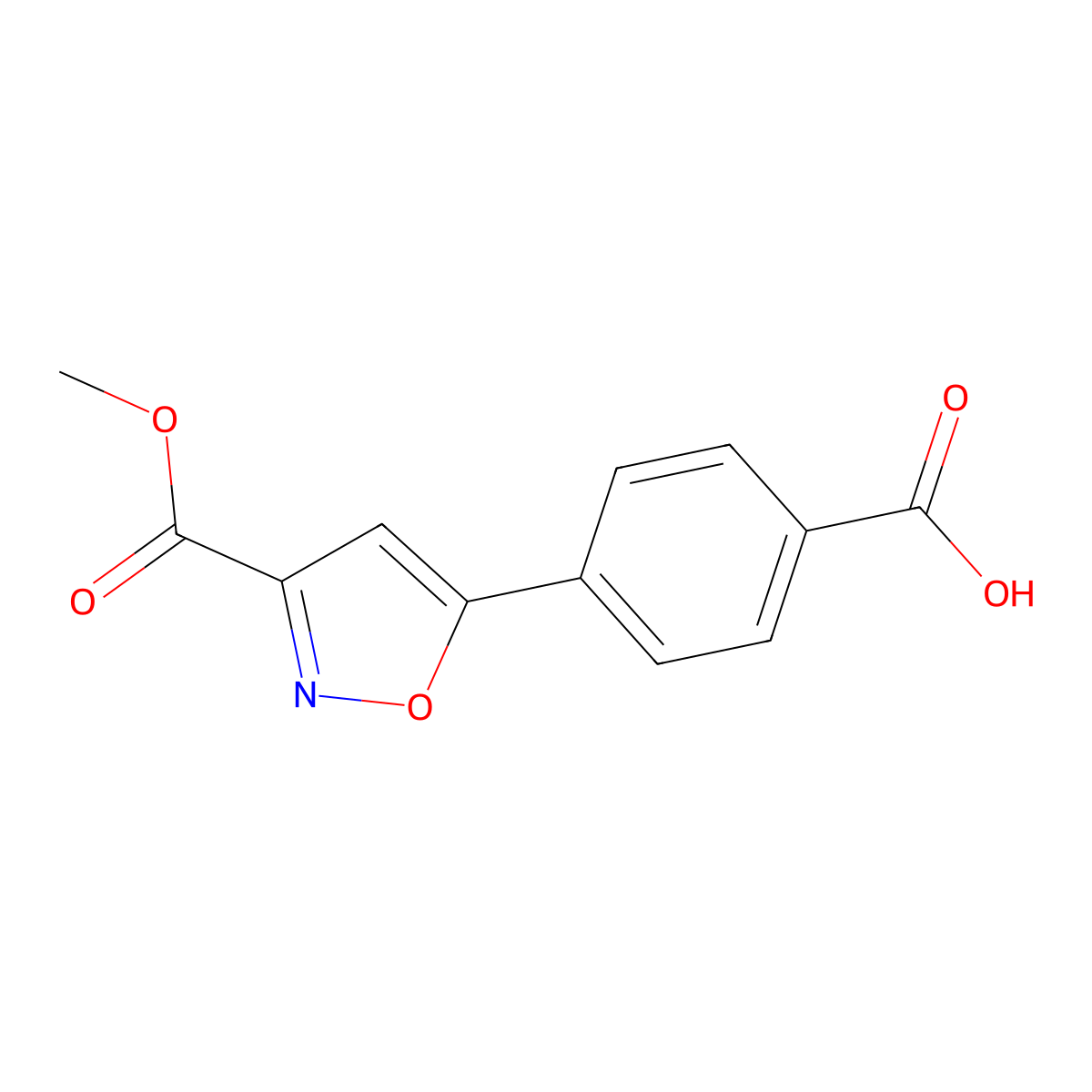 4-[3-(Methoxycarbonyl)-5-isoxazolyl]benzoic Acid molecular structure, CAS 1375064-52-0