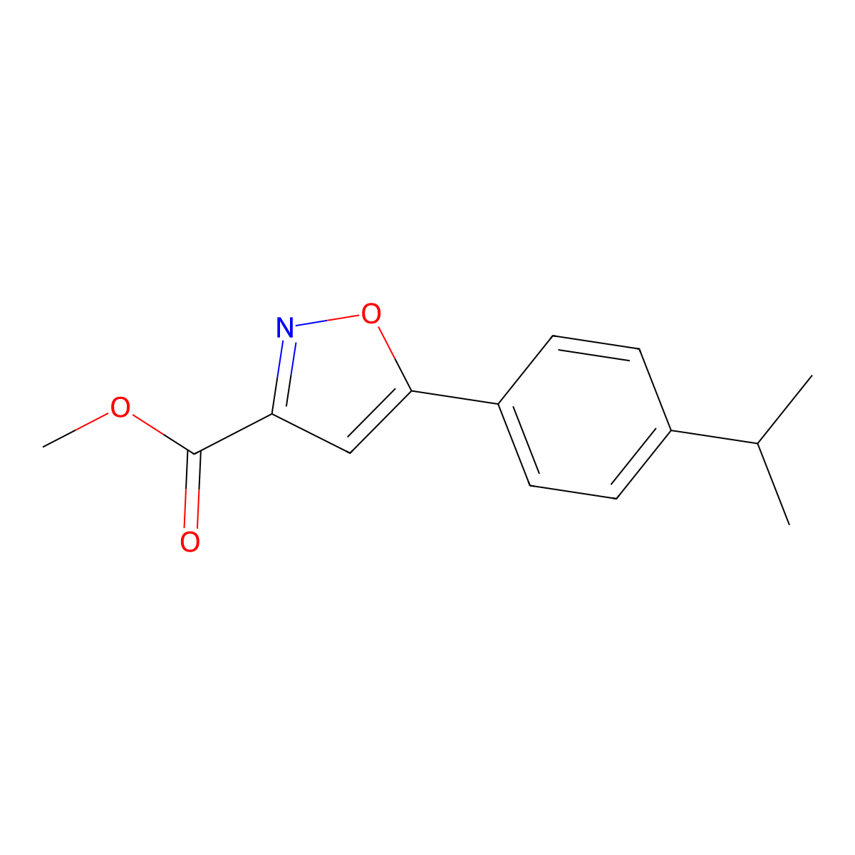 Methyl 5-(4-Isopropylphenyl)isoxazole-3-carboxylate molecular structure, CAS 1375064-54-2