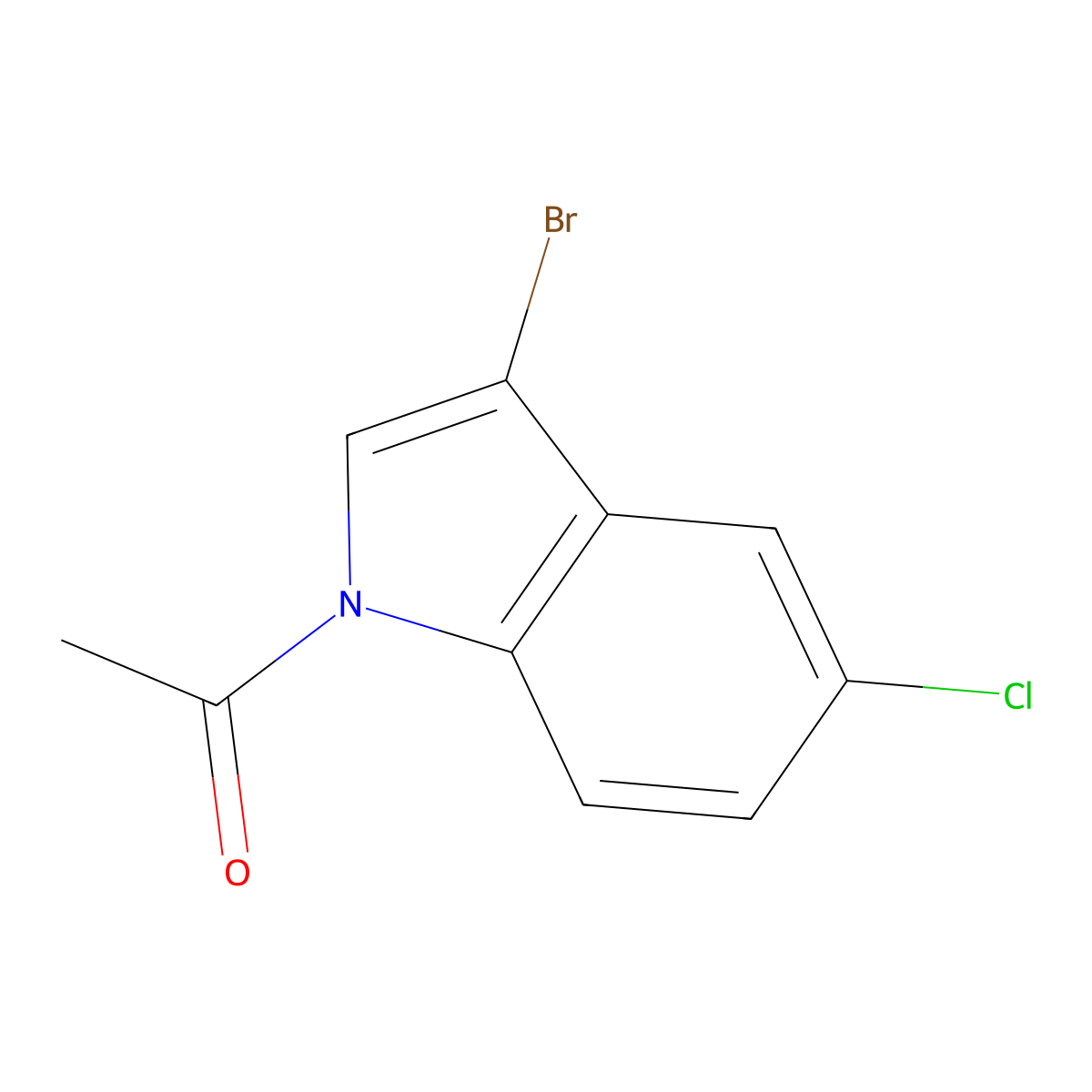 1-Acetyl-3-bromo-5-chloroindole molecular structure, CAS 1375064-56-4