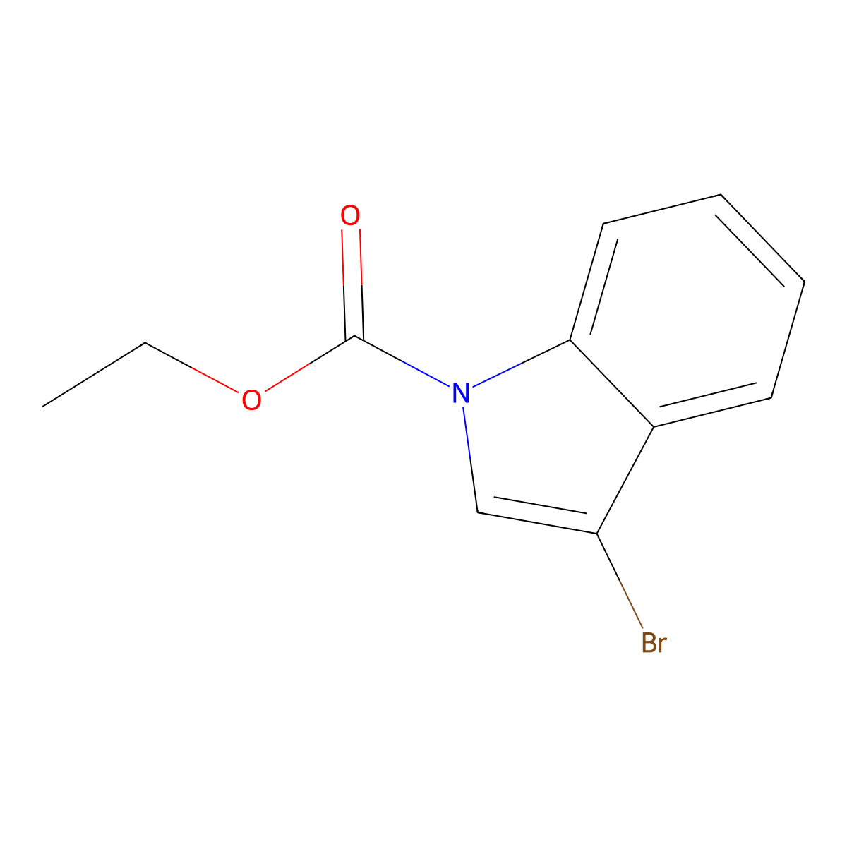 Ethyl 3-bromoindole-1-carboxylate molecular structure, CAS 1375064-59-7