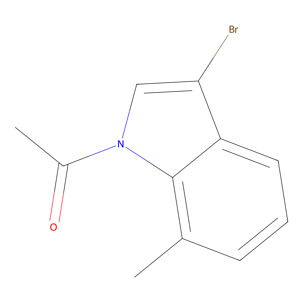 1-Acetyl-3-bromo-7-methylindole molecular structure, CAS 1375064-60-0