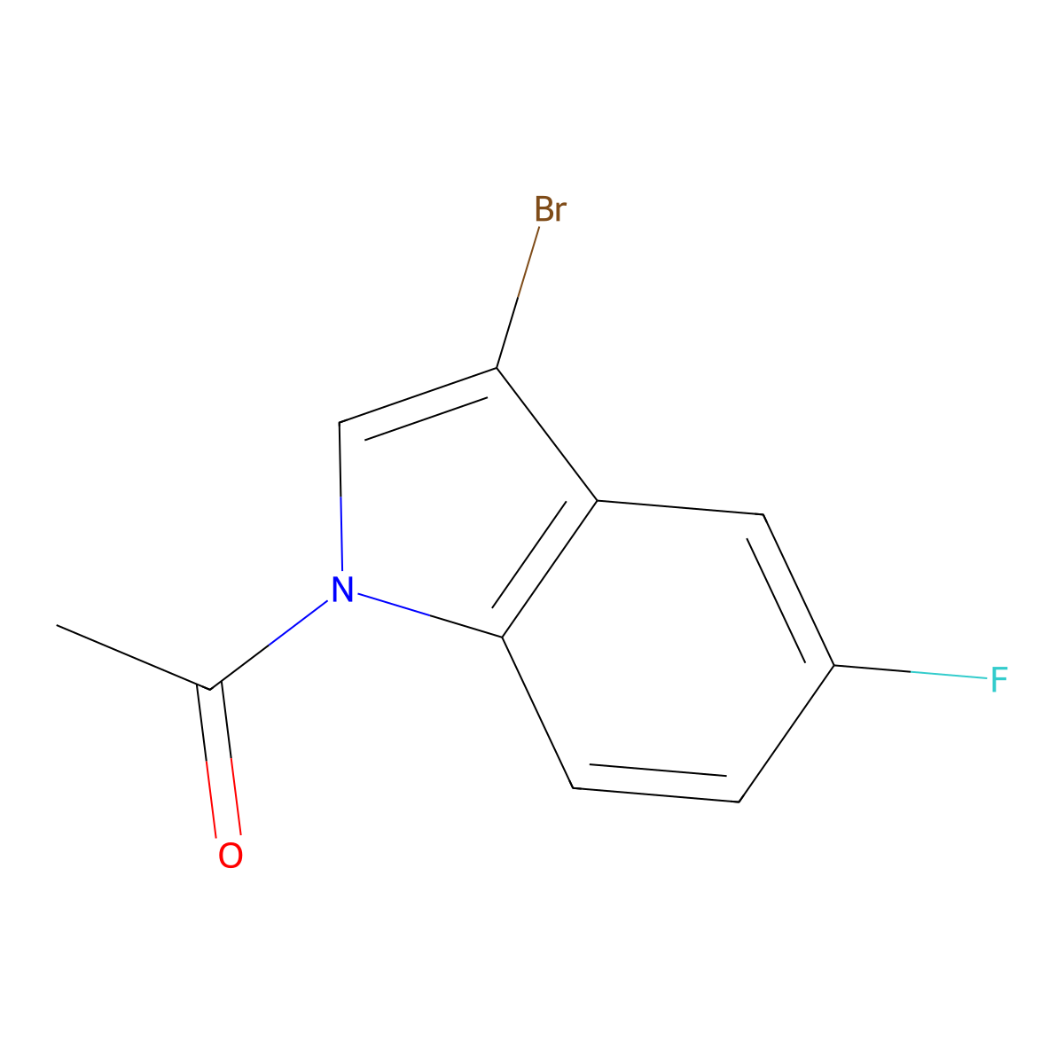 1-Acetyl-3-bromo-5-fluoroindole molecular structure, CAS 1375064-67-7