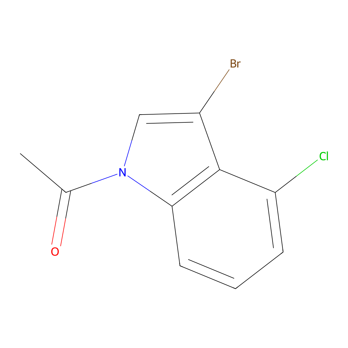 1-Acetyl-3-bromo-4-chloroindole molecular structure, CAS 1375064-70-2