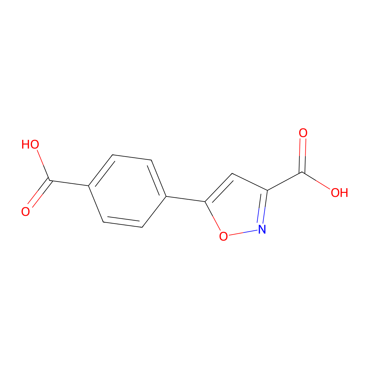 5-(4-Carboxyphenyl)isoxazole-3-carboxylic Acid molecular structure, CAS 1375064-71-3