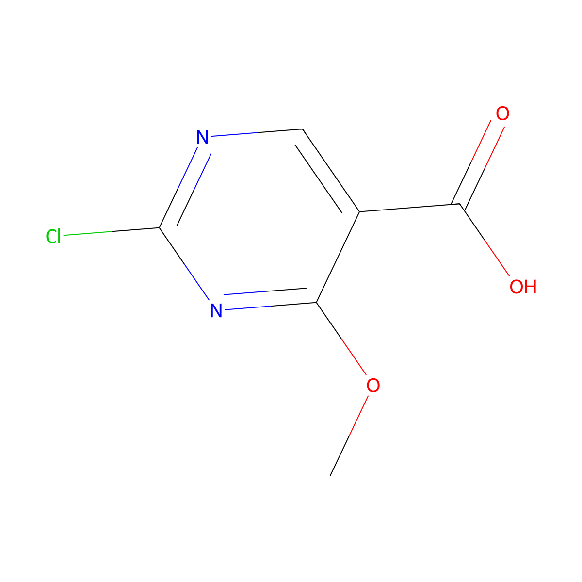 2-Chloro-4-methoxypyrimidine-5-carboxylic acid molecular structure, CAS 1375064-78-0