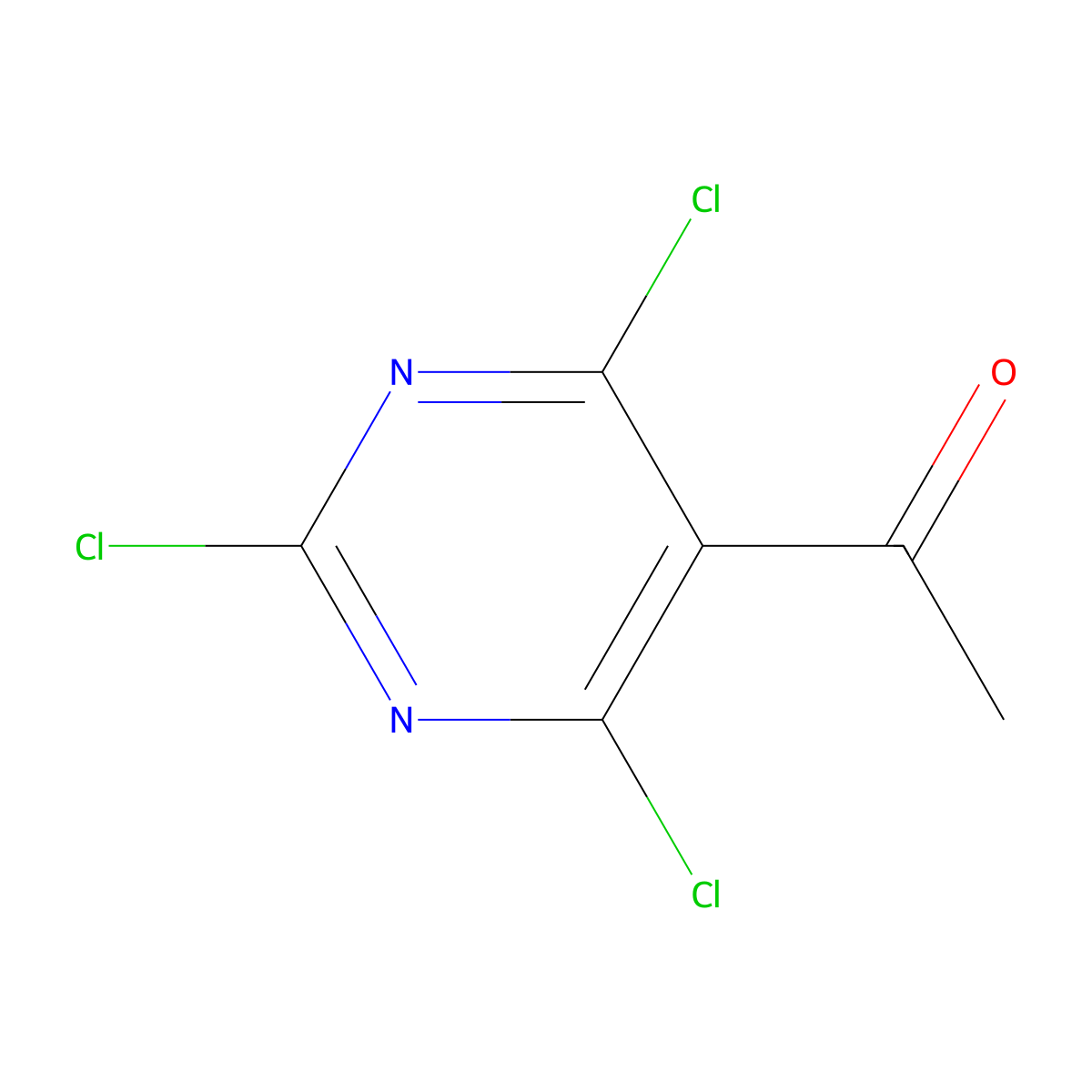 1-(2,4,6-Trichloropyrimidin-5-yl)ethanone molecular structure, CAS 1375065-02-3
