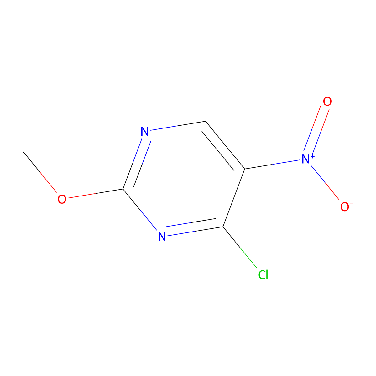 4-Chloro-2-methoxy-5-nitropyrimidine molecular structure, CAS 1375065-27-2