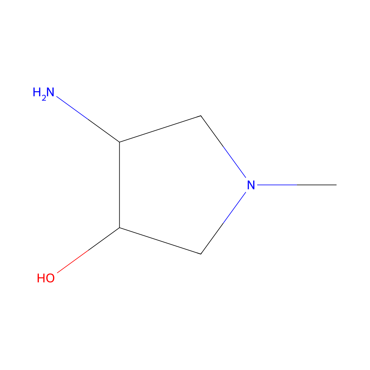 (3R,4S)-4-Amino-1-methylpyrrolidin-3-ol molecular structure, CAS 1375066-03-7
