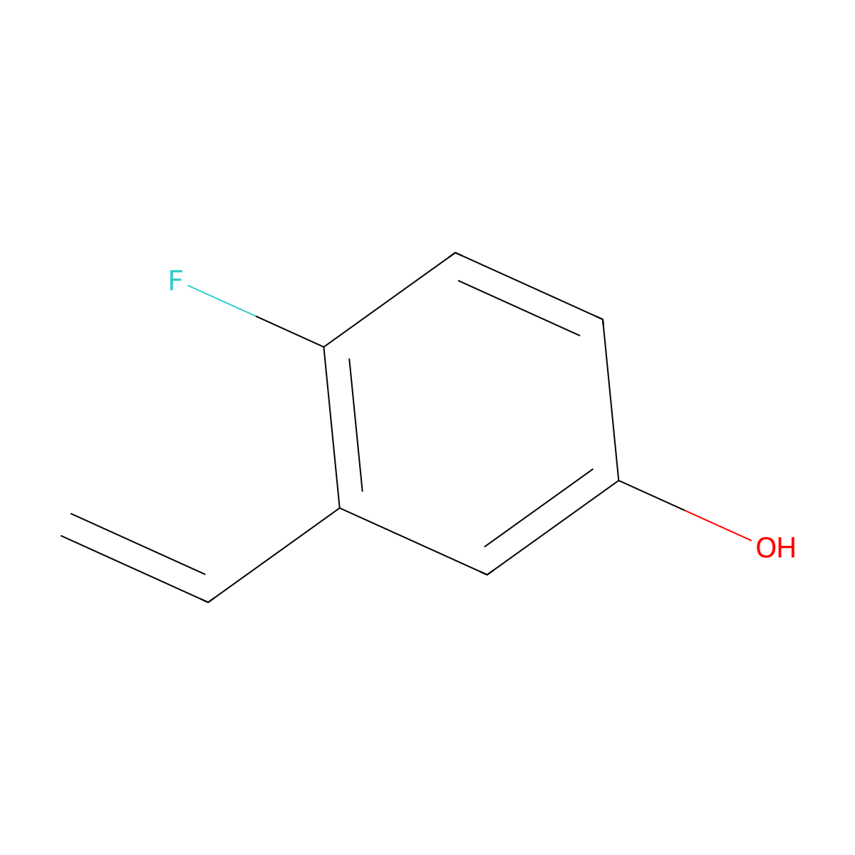 4-Fluoro-3-vinylphenol molecular structure, CAS 1375066-11-7