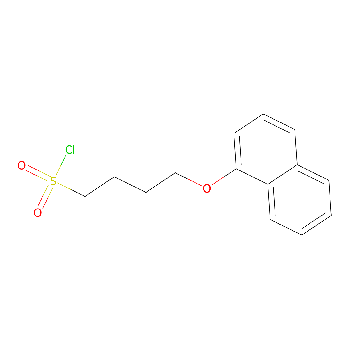4-(Naphthalen-1-yloxy)butane-1-sulfonyl chloride molecular structure, CAS 1375067-01-8