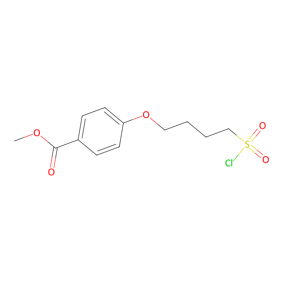 Methyl 4-[4-(chlorosulfonyl)butoxy]benzoate molecular structure, CAS 1375067-51-8