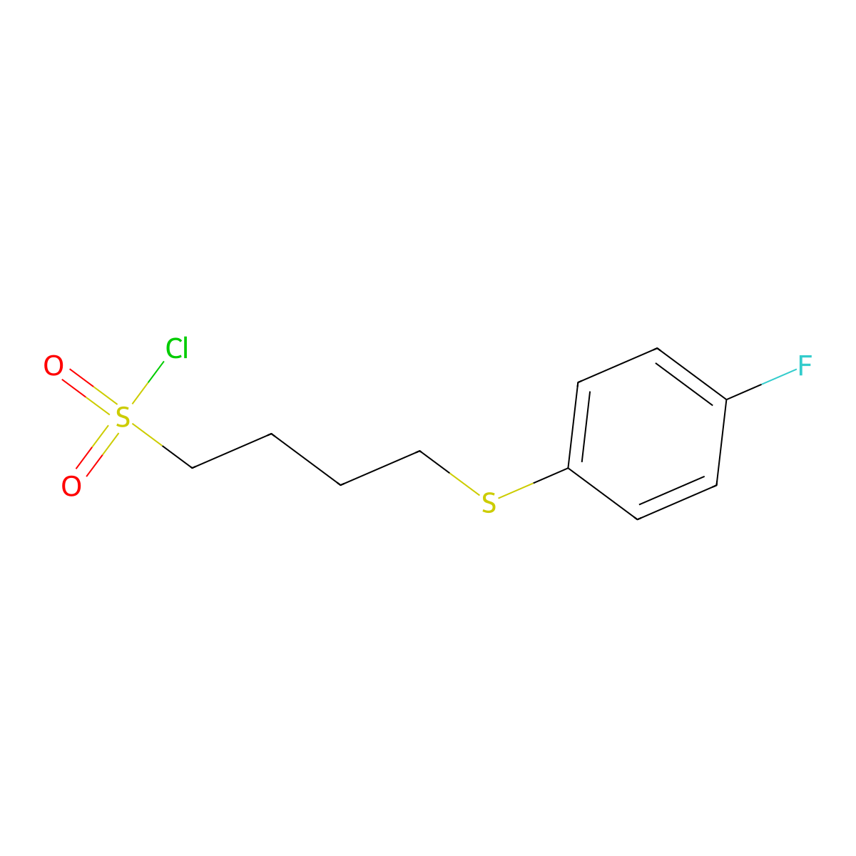 4-[(4-Fluorophenyl)sulfanyl]butane-1-sulfonyl chloride molecular structure, CAS 1375067-81-4