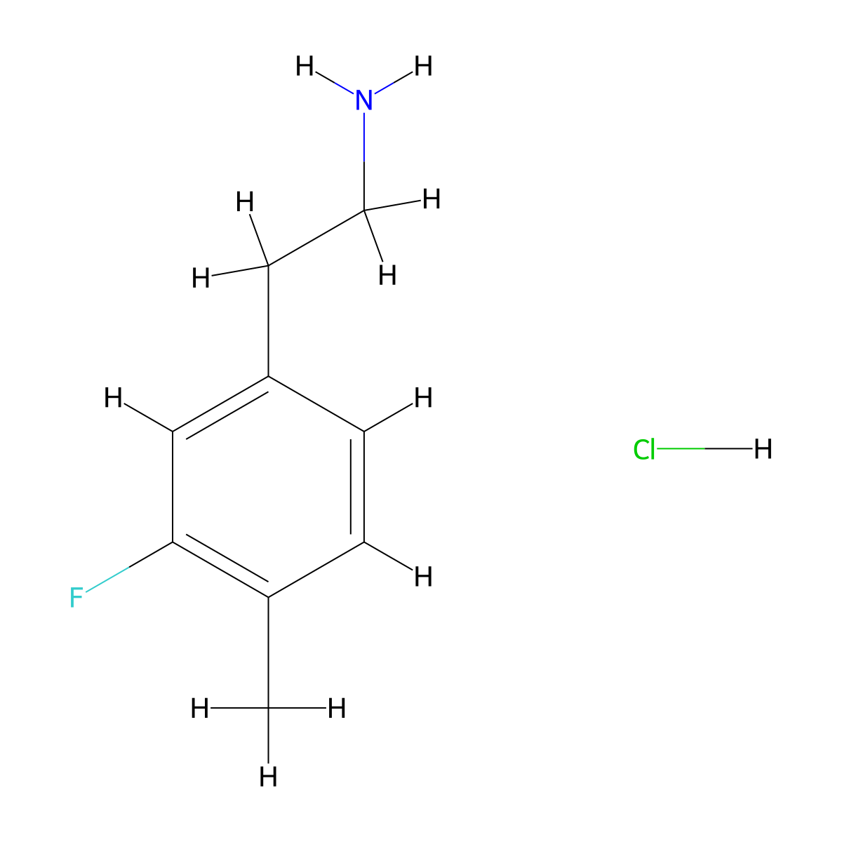 2-(3-Fluoro-4-methylphenyl)ethan-1-amine hydrochloride molecular structure, CAS 1375068-00-0