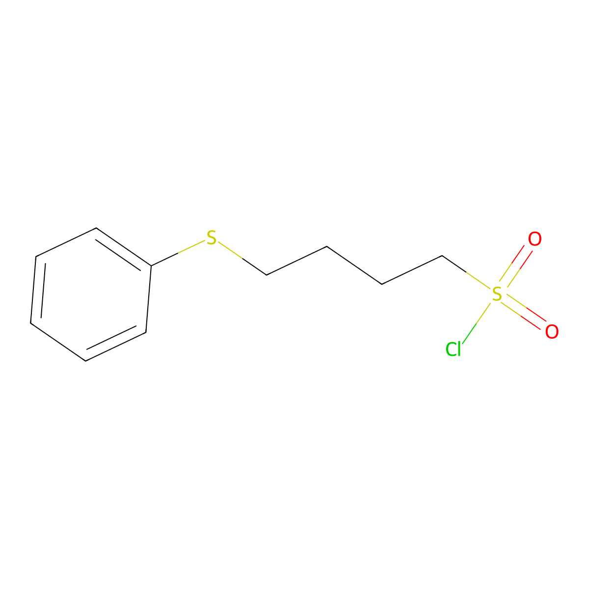4-(Phenylsulfanyl)butane-1-sulfonyl chloride molecular structure, CAS 1375068-15-7