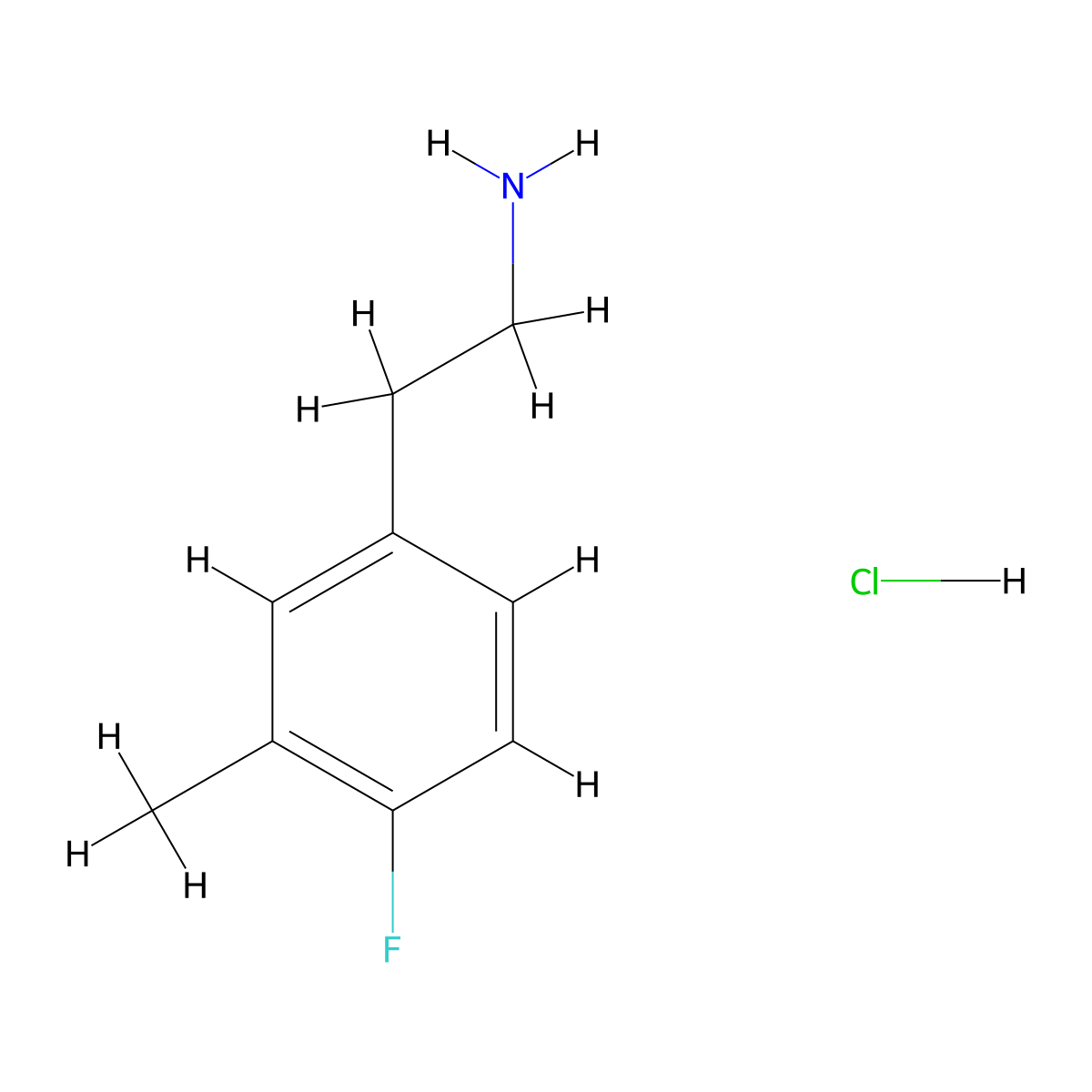 2-(4-Fluoro-3-methylphenyl)ethan-1-amine hydrochloride molecular structure, CAS 1375068-38-4
