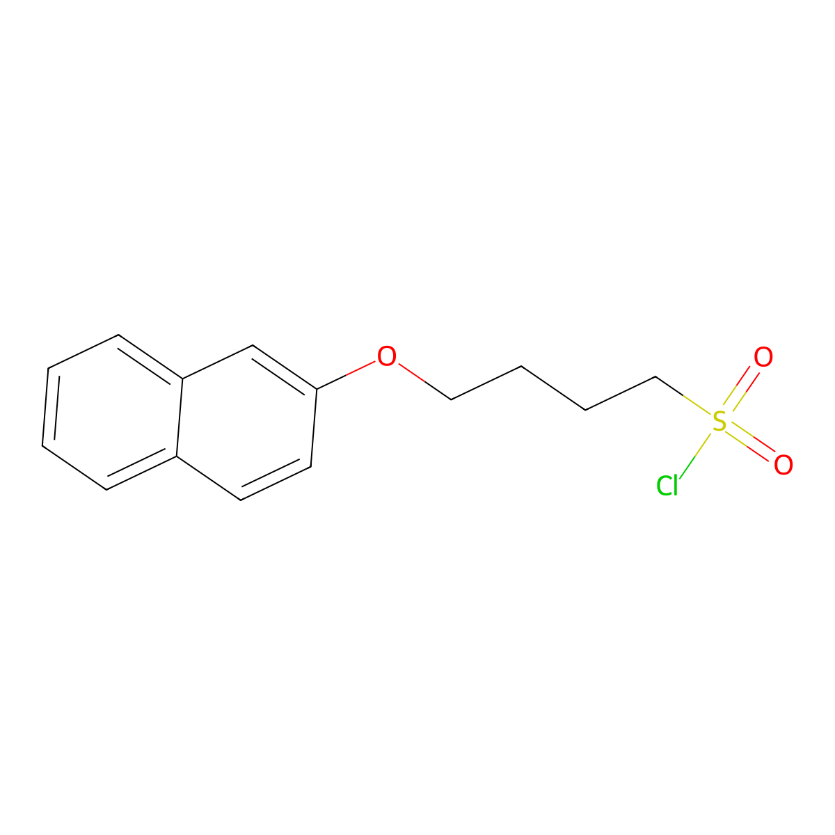 4-(Naphthalen-2-yloxy)butane-1-sulfonyl chloride molecular structure, CAS 1375068-51-1