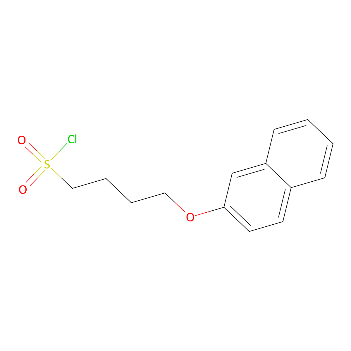 4-(Naphthalen-2-yloxy)butane-1-sulfonyl chloride molecular structure, CAS 1375068-51-1
