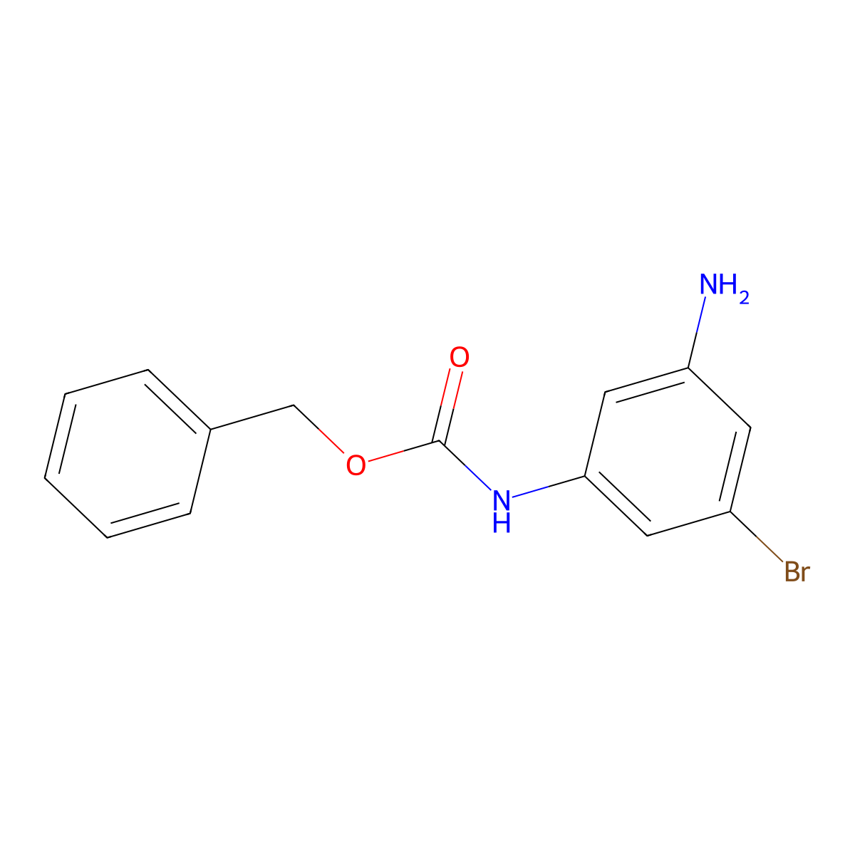 Benzyl N-(3-amino-5-bromophenyl)carbamate molecular structure, CAS 1375068-61-3