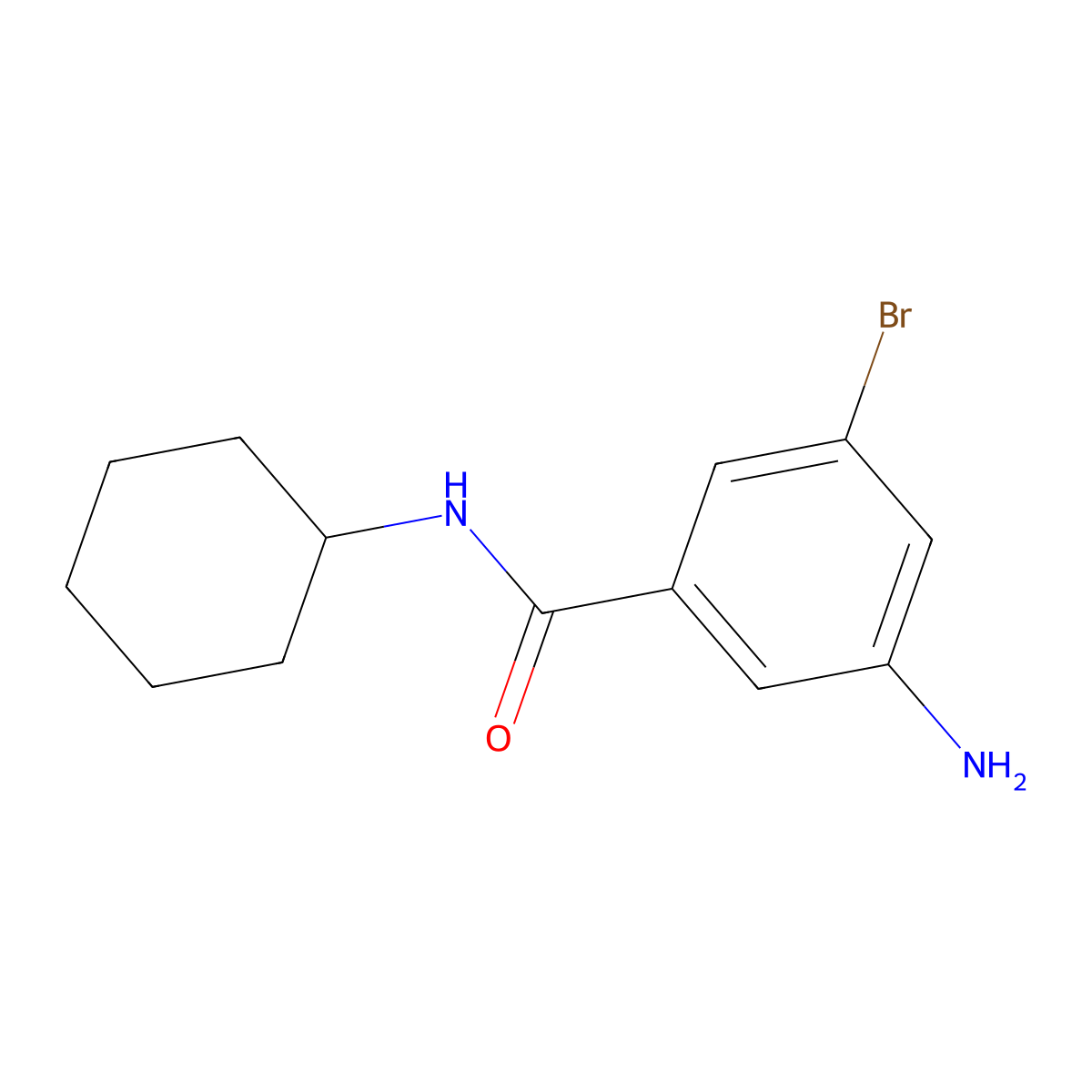 3-Amino-5-bromo-N-cyclohexylbenzamide molecular structure, CAS 1375068-63-5