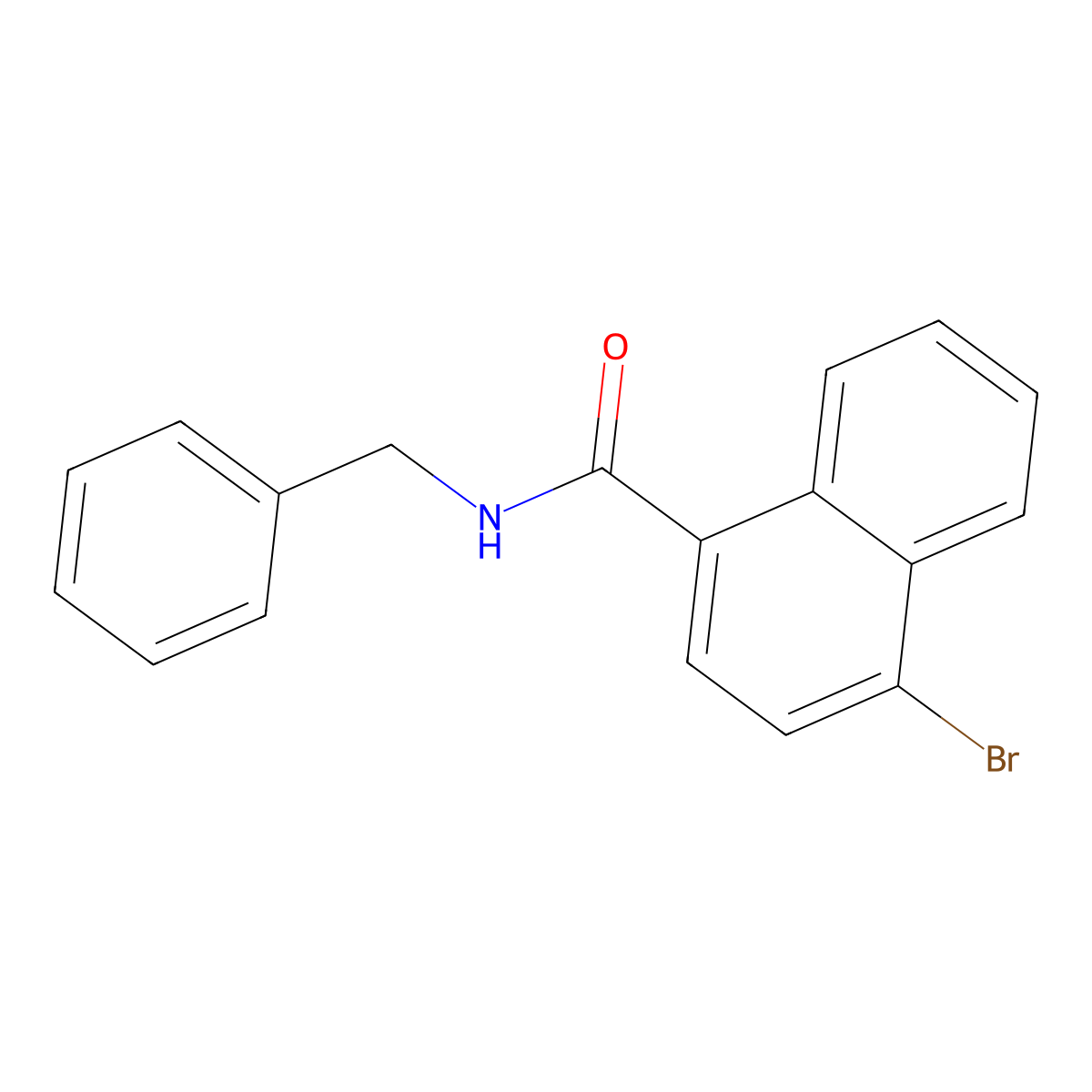 N-Benzyl-4-bromonaphthalene-1-carboxamide molecular structure, CAS 1375068-64-6