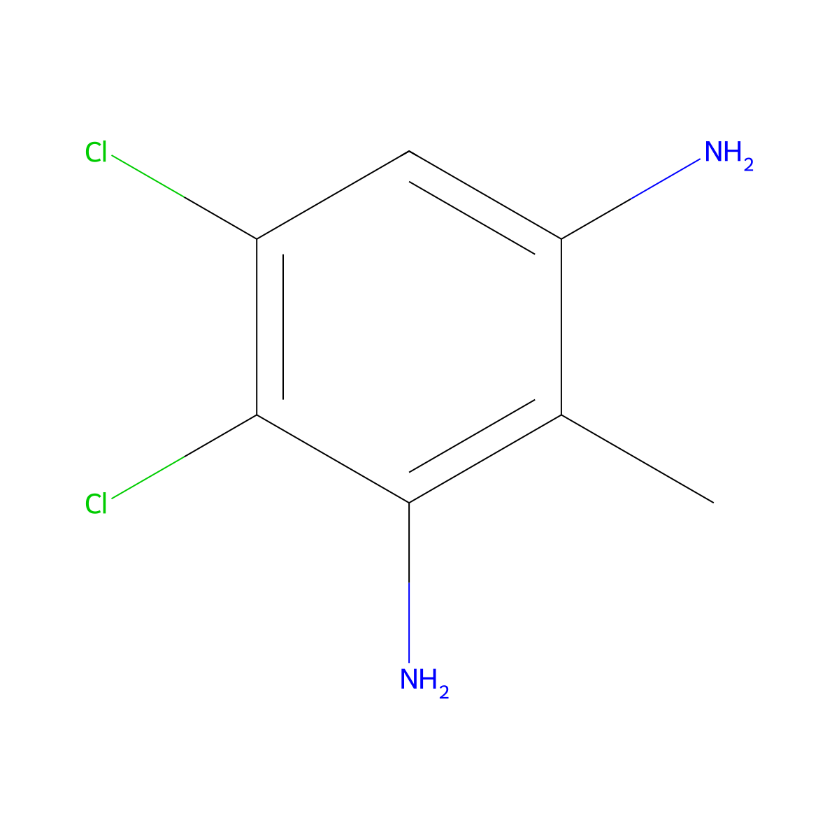 4,5-Dichloro-2-methylbenzene-1,3-diamine molecular structure, CAS 1375068-66-8
