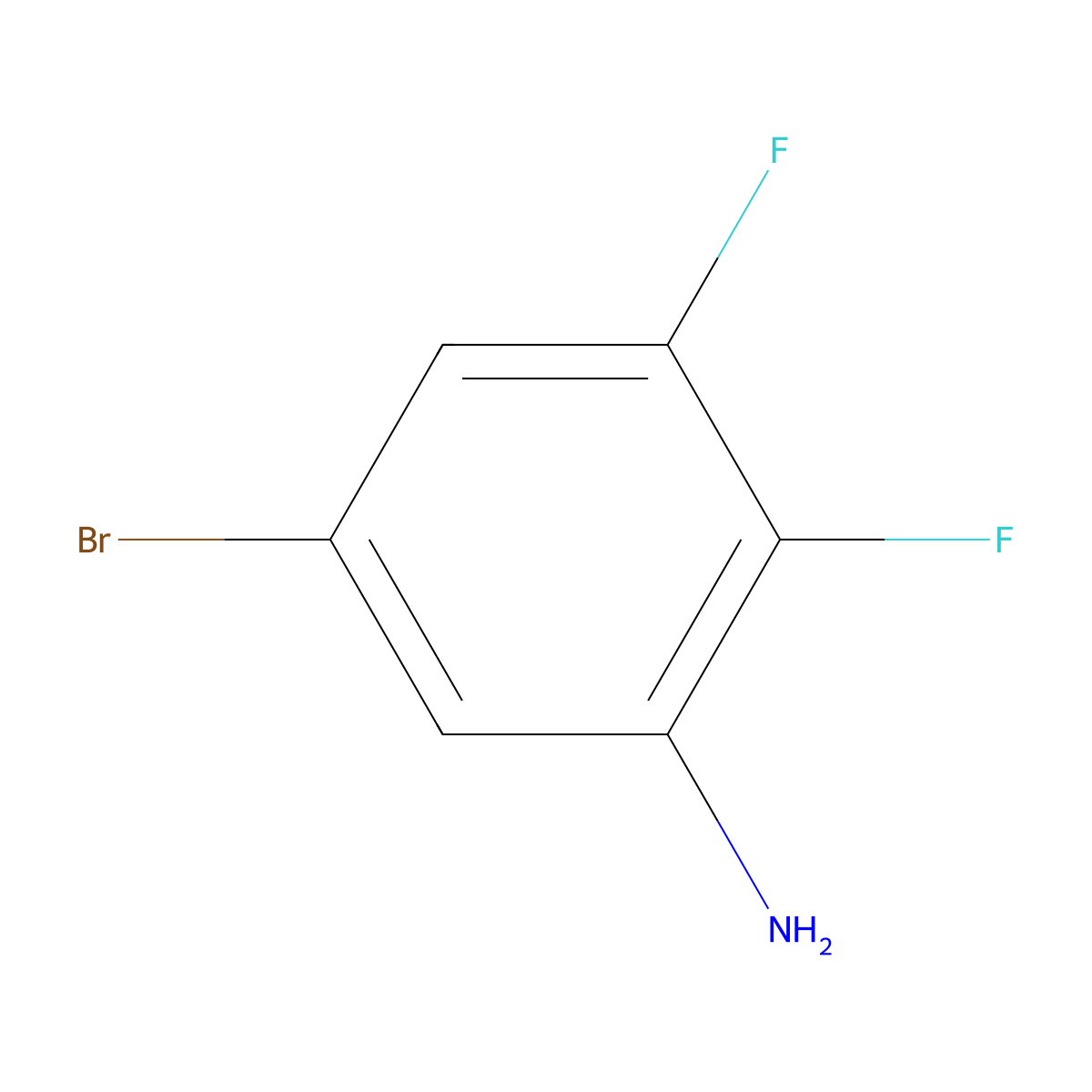 5-Bromo-2,3-difluoroaniline molecular structure, CAS 1375068-68-0