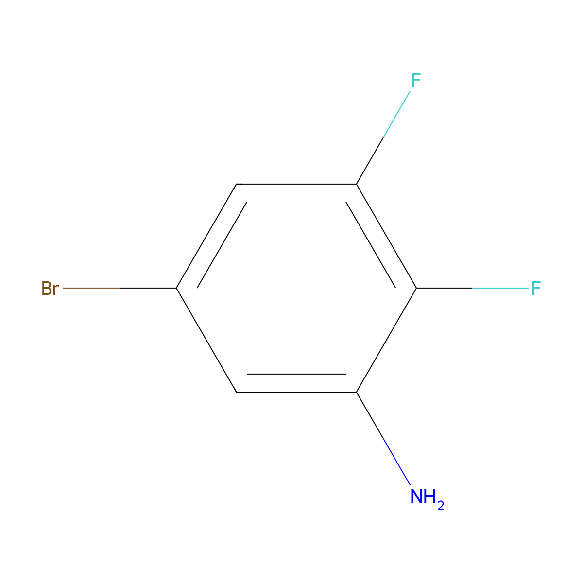 5-Bromo-2,3-difluoroaniline molecular structure, CAS 1375068-68-0