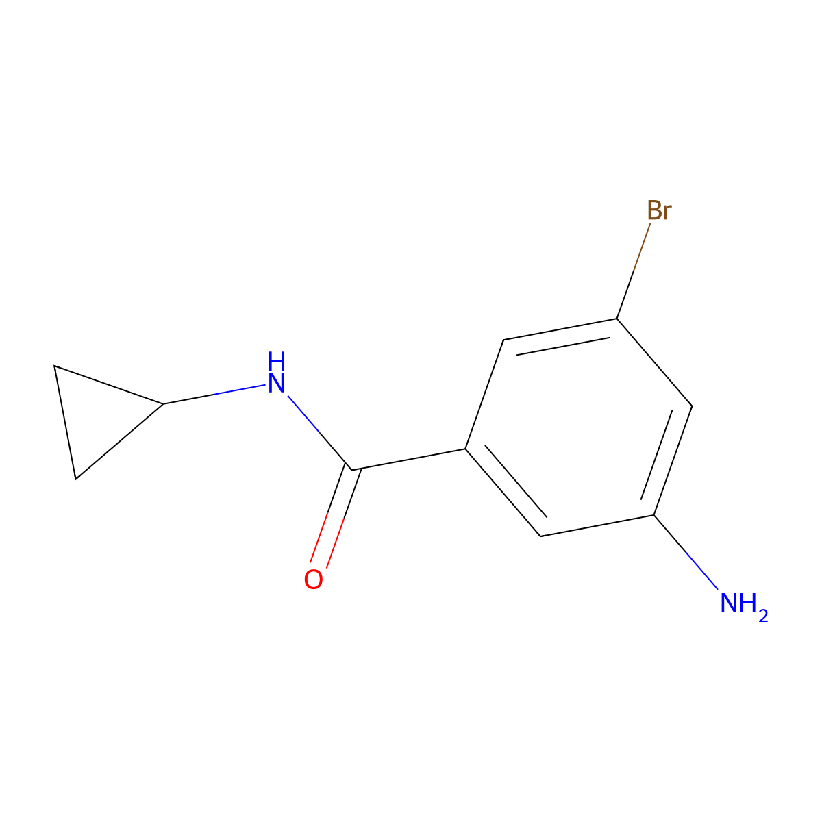 3-Amino-5-bromo-N-cyclopropylbenzamide molecular structure, CAS 1375068-71-5