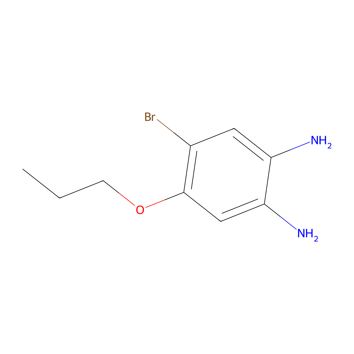 4-Bromo-5-propoxybenzene-1,2-diamine molecular structure, CAS 1375068-73-7