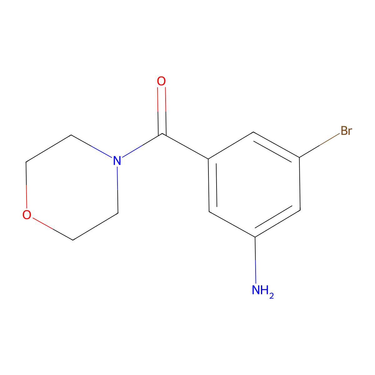 3-Bromo-5-[(morpholin-4-yl)carbonyl]aniline molecular structure, CAS 1375068-77-1
